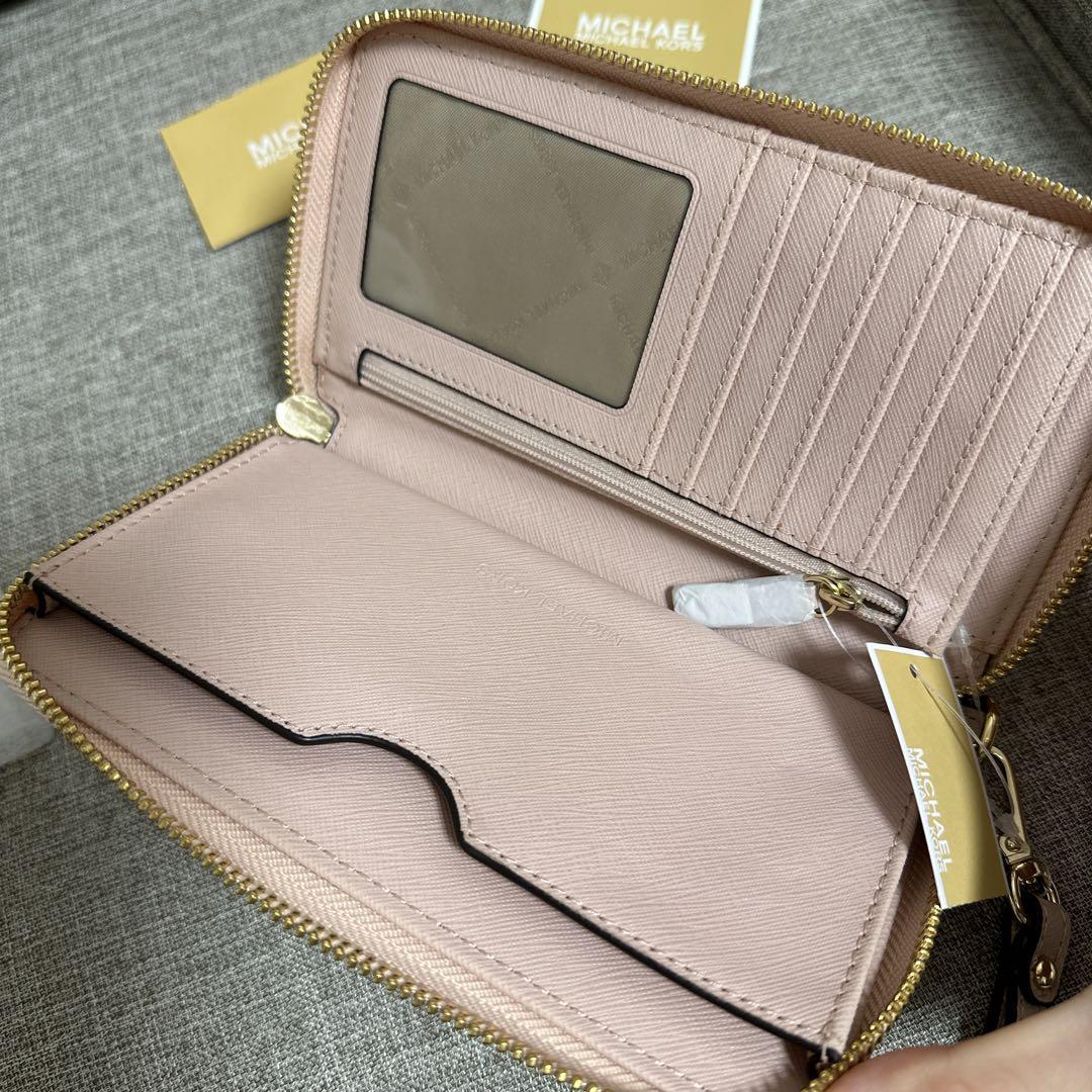 マイケルコース 財布 長財布 フォンケース ピンク