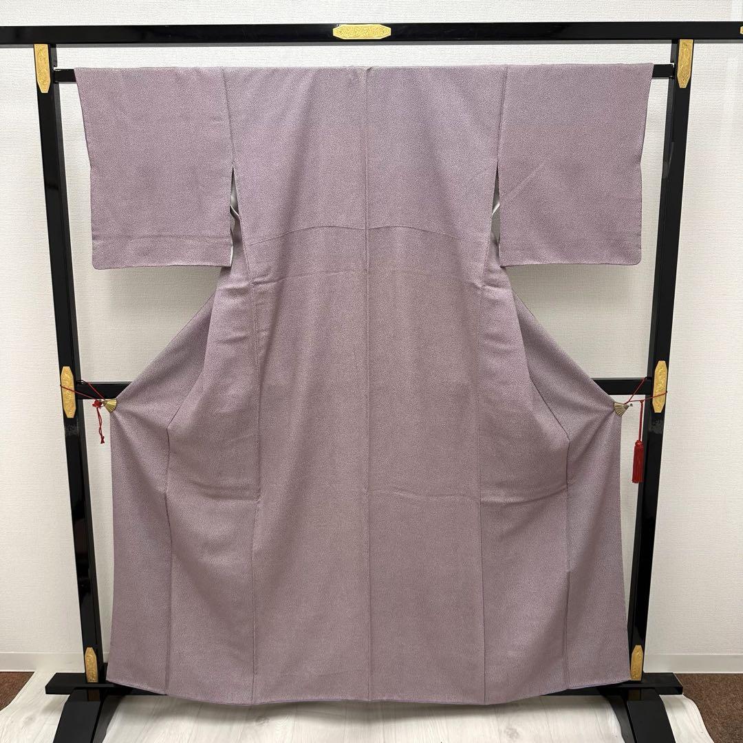 小紋 細かな染め 可愛い草花模様 着物 正絹 袷 広衿 RK-4847