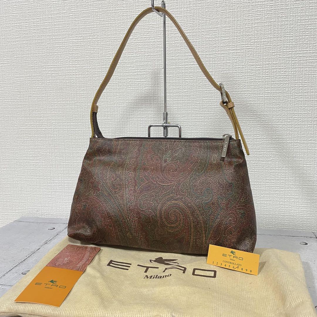 ETRO エトロ　ショルダーバッグ ワンショルダーバッグ ペイズリー 総柄 茶