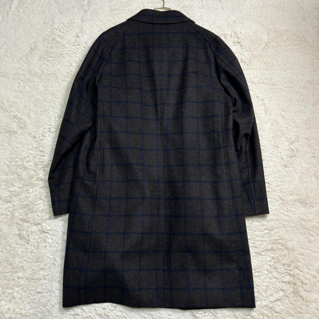 【保障できる】 Loro GRL Piana メンズ M チェック ステンカラーコート STORM/S ジャケット・アウター