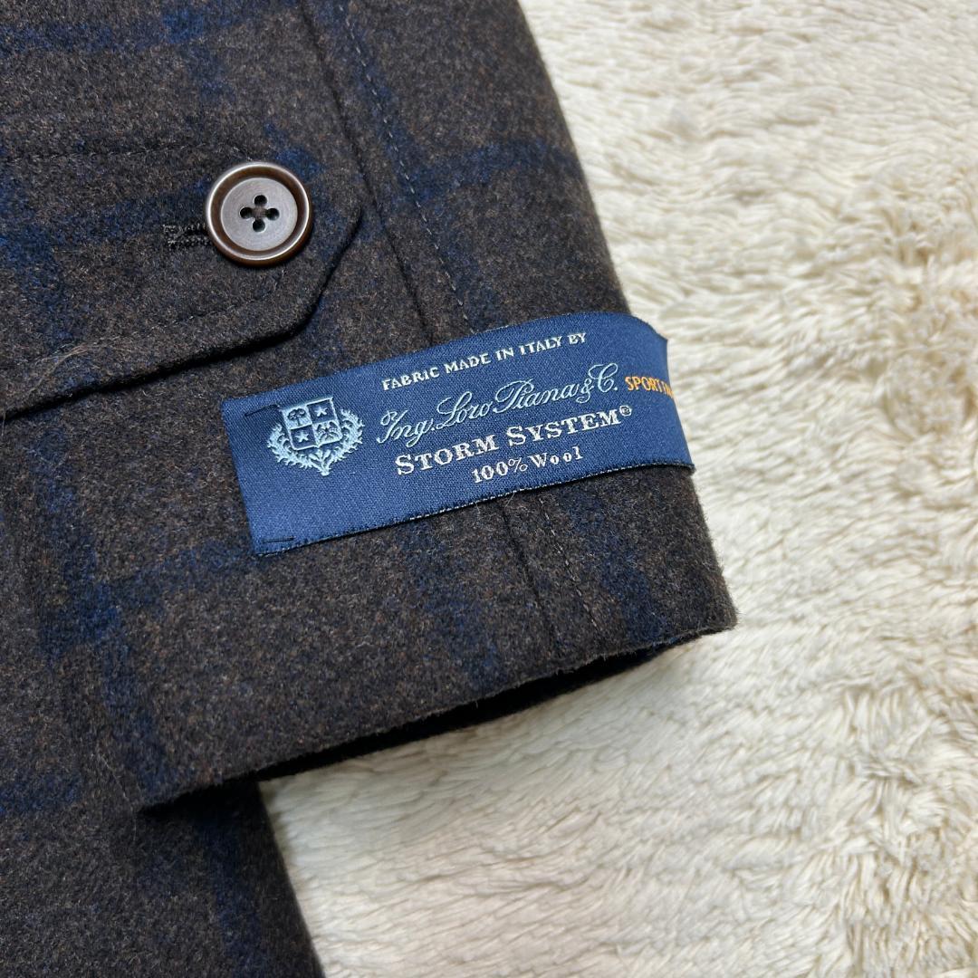 GRL Loro Piana STORM/S ステンカラーコート チェック M メンズ