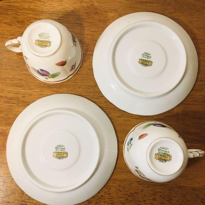 名品】リチャード ジノリ イタリアンフルーツ トリオ2客セット