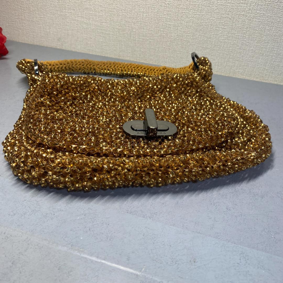 ANTEPRIMA ワイヤー ハンド バッグ ゴールド ターンロック