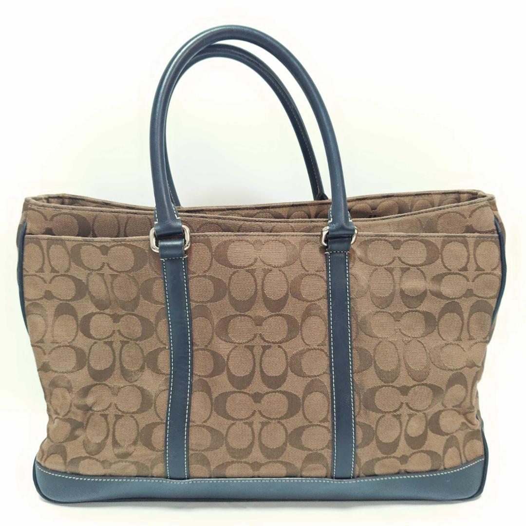 COACH コーチ ビジネスバッグ ブラウン シグネチャー キャンバス A4可