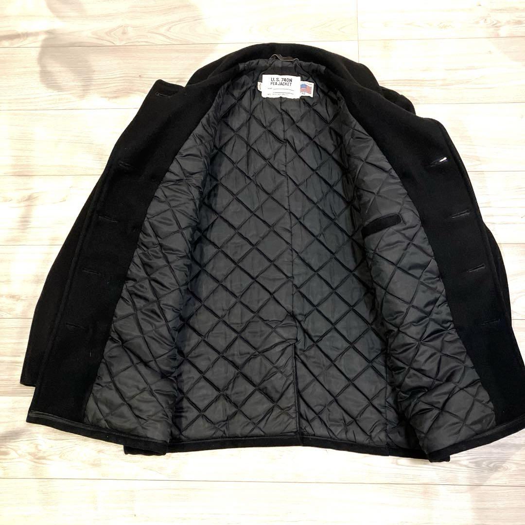 【美品】 shottoショット Pコート 740N USA製 サイズ42 濃紺