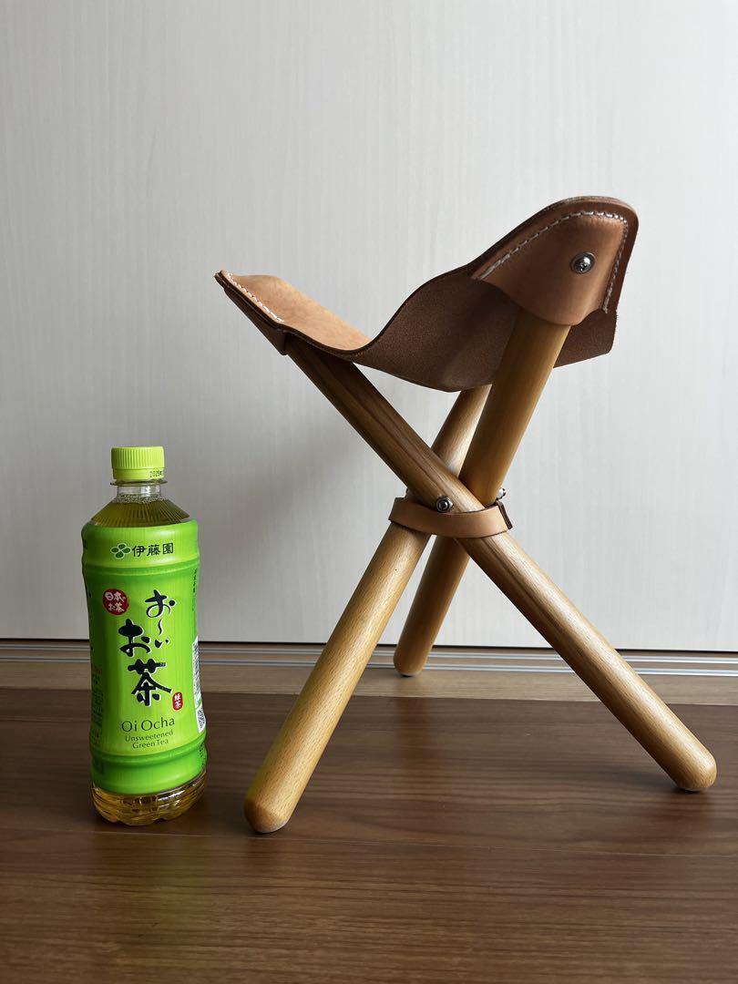 ヌメ革の折り畳み椅子 ROMO ロモ　sansa chair サンサチェアー