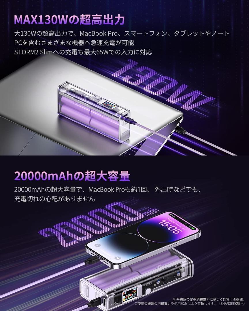 SHARGEEK Storm2 Slim Power Bank 20000mAh SHARGEEK Storm2 Slim Power Bank 20000mAh