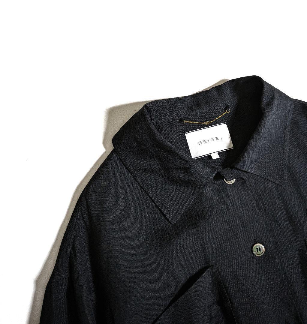 BEIGE.／VALLET ロングシャツジャケット ワンピース ブラック 黒