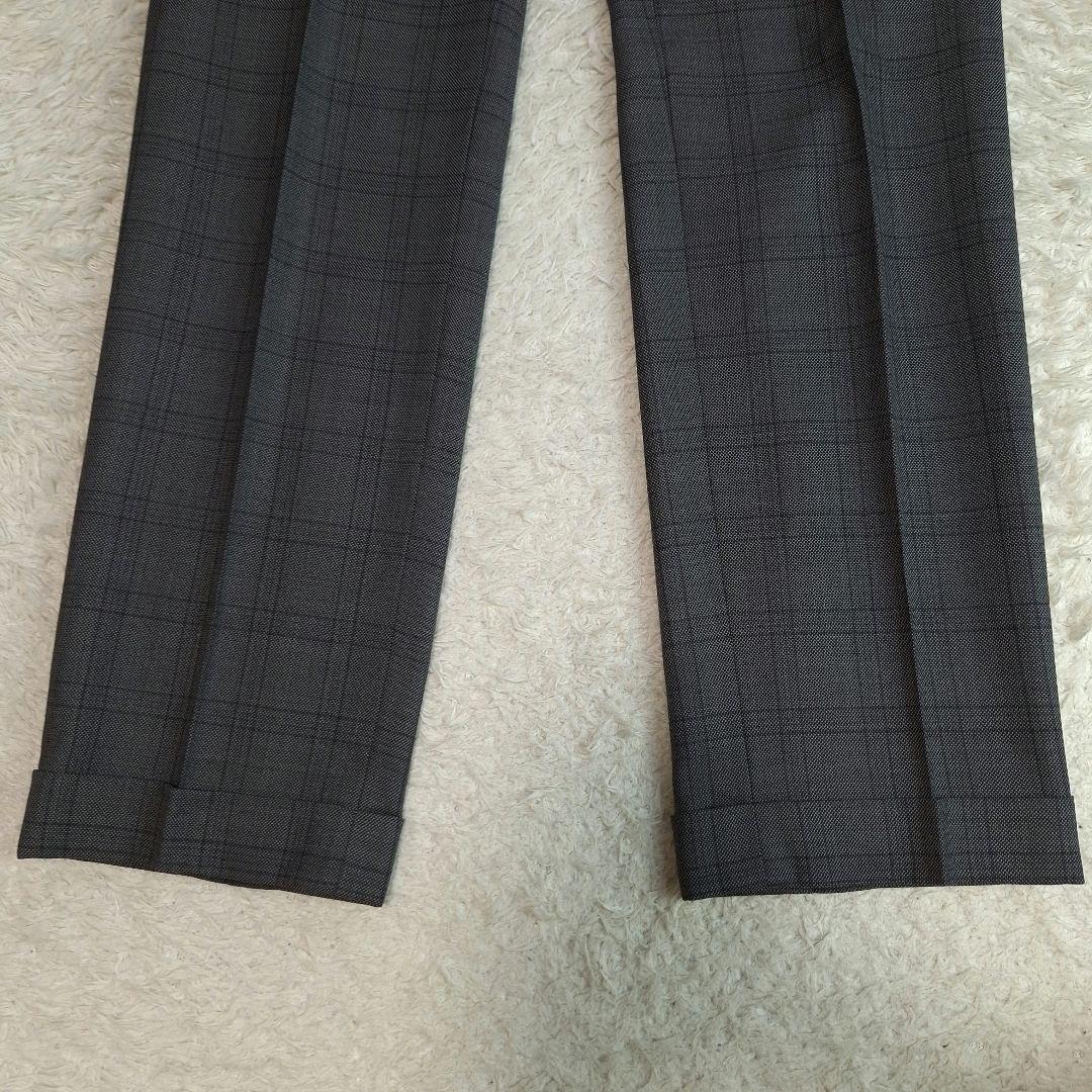 美品✨ジュンコシマダ　シルク　ビジネススーツ　スリーピース　チェック　AB4