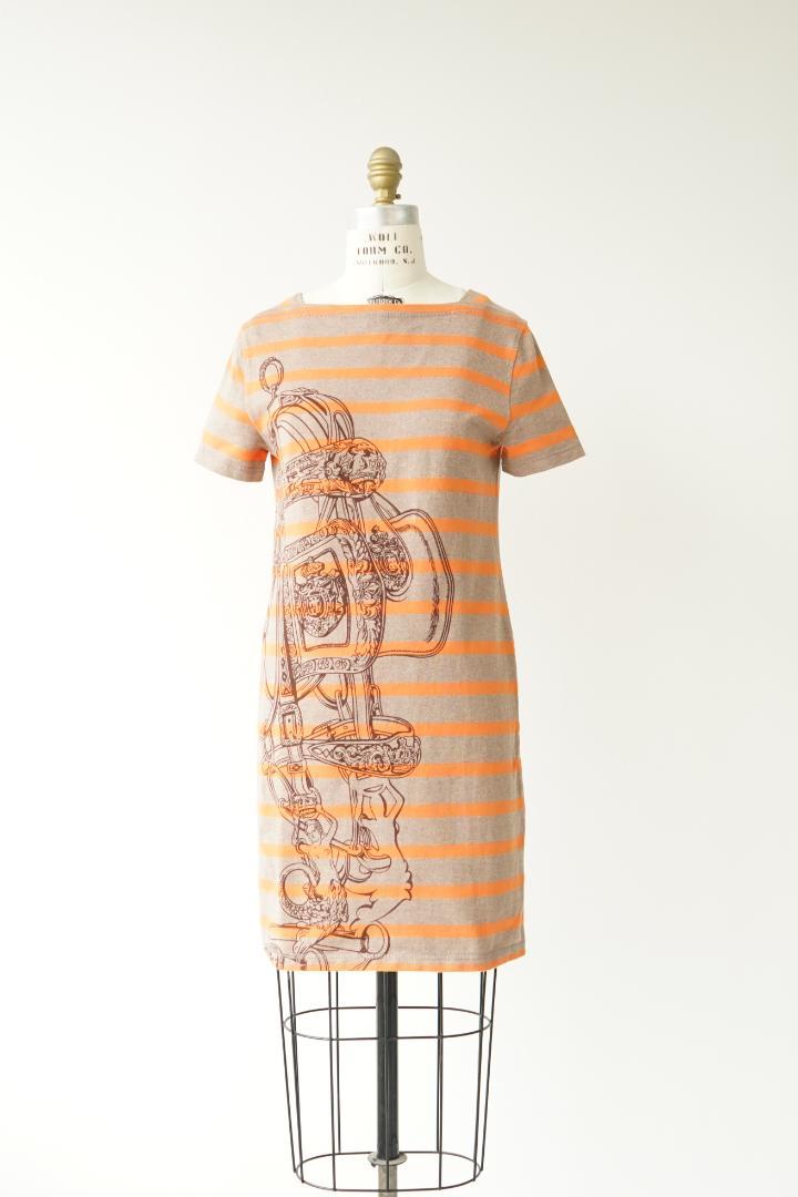 HERMES エルメス ボーダー ワンピース