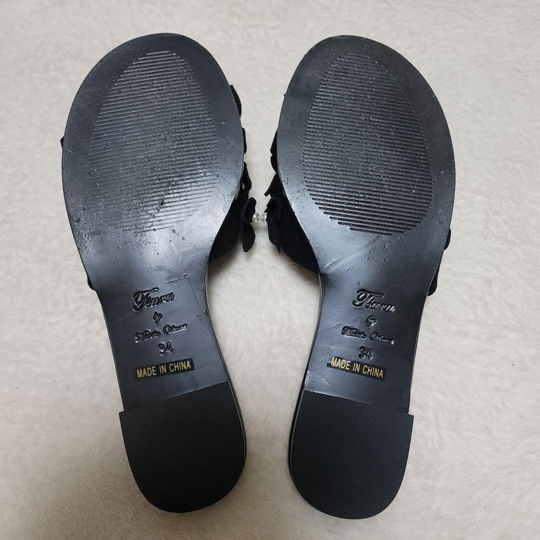 美品✨TSURU by Mariko Oikawa パール フラット サンダル balifitnesscenter.com