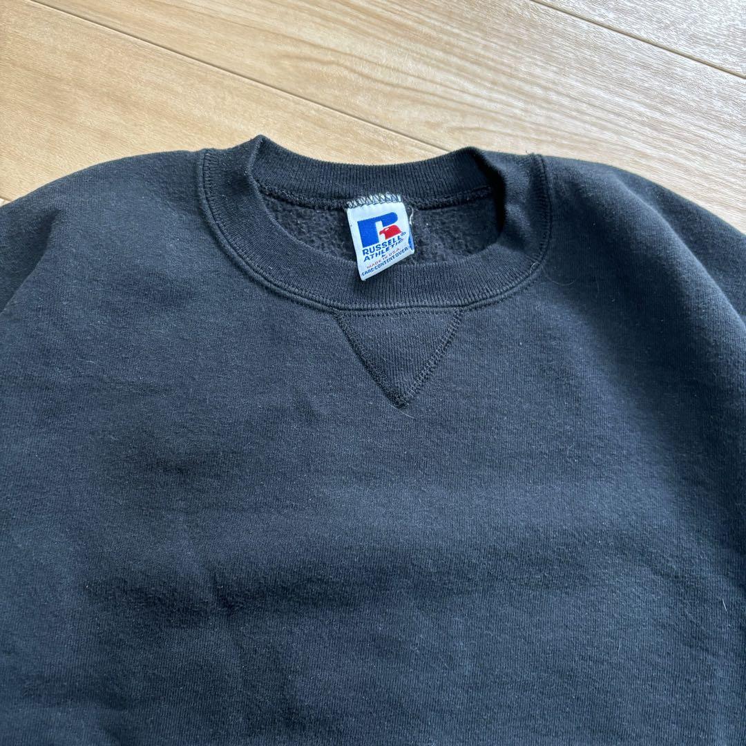 90s USA製 RUSSELL ATHLETIC ブラック スウェット XL
