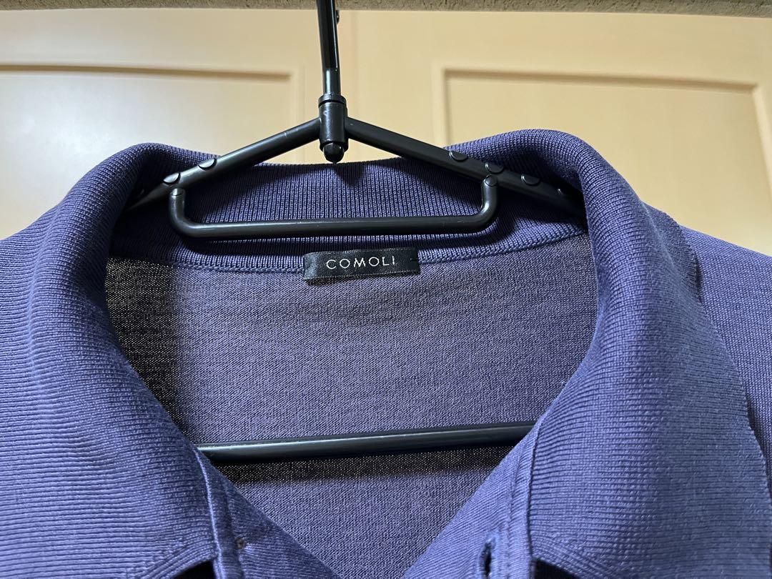 23SS COMOLI/ 18G長袖ニットポロ　サイズ3
