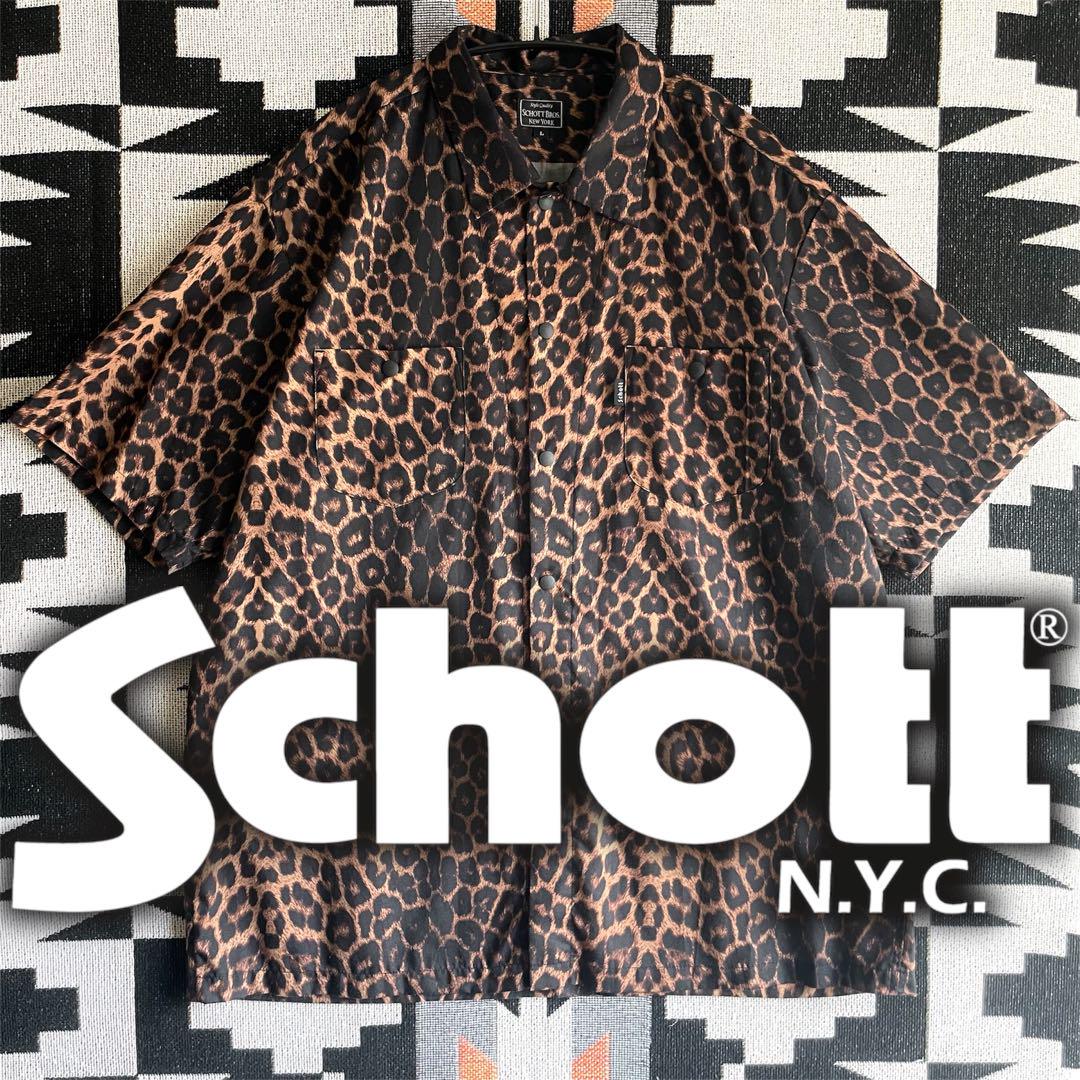 【schott】Leopard S/S shirt