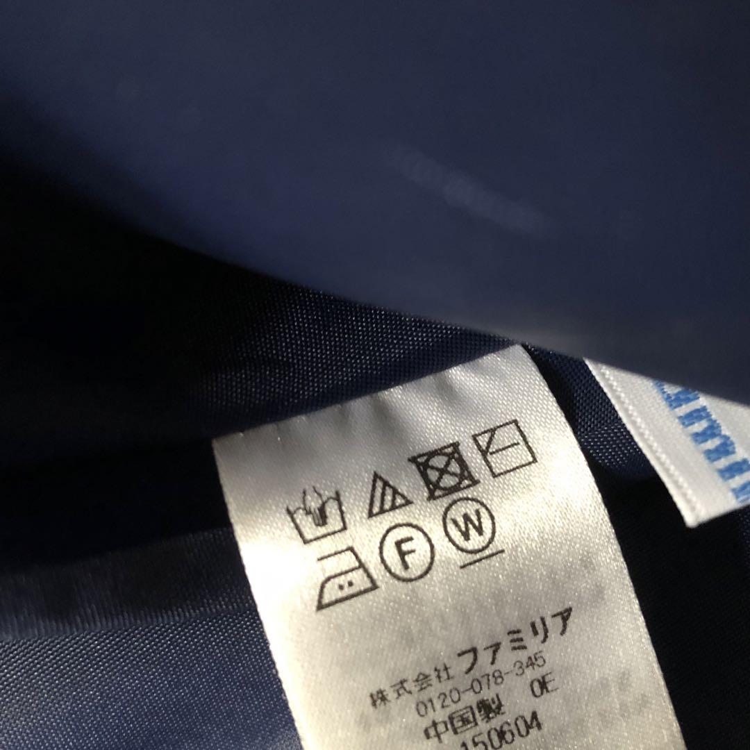 【美品】ファミリア 3way ダウン ケープ ポンチョ 巾着