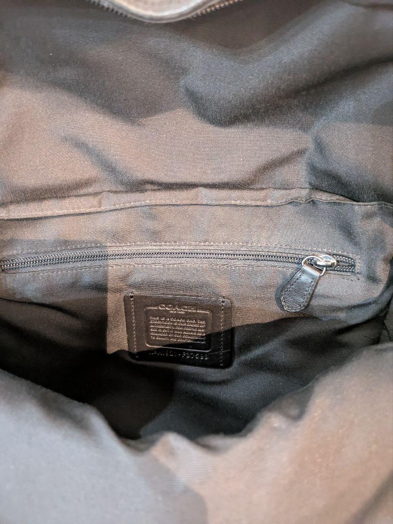 COACH 黒 レザー ビジネスバックパック