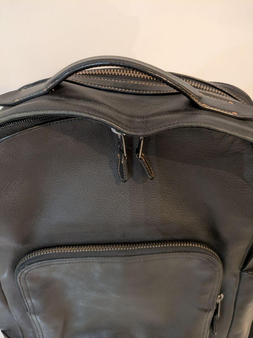 COACH 黒 レザー ビジネスバックパック