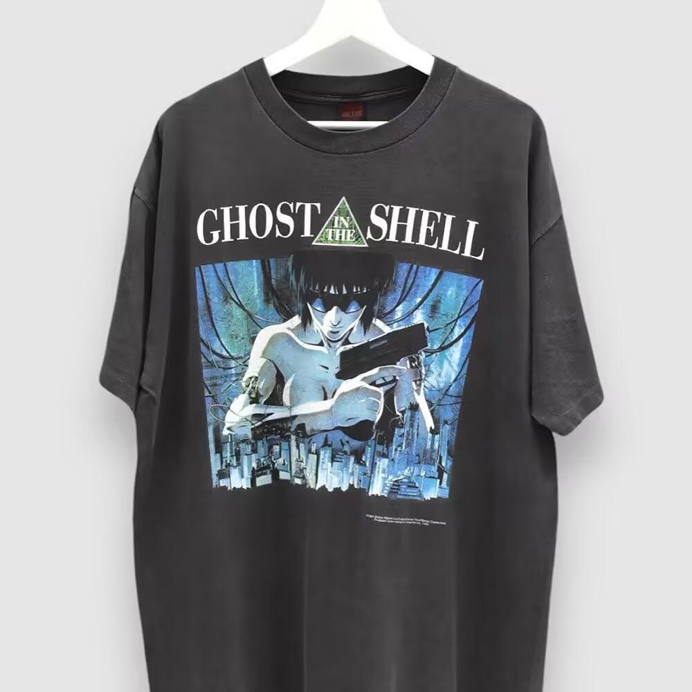 90s GHOST IN THE SHELL Tシャツ XLサイズ　バトー 古着Tシャツ】アニメ GHOST IN THE SHELL / 攻殻機動隊 SAC