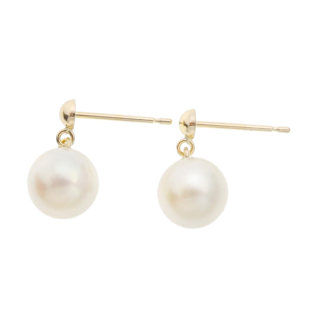 【7.5～8.0mm】あこや本真珠スイングピアス K18YG
