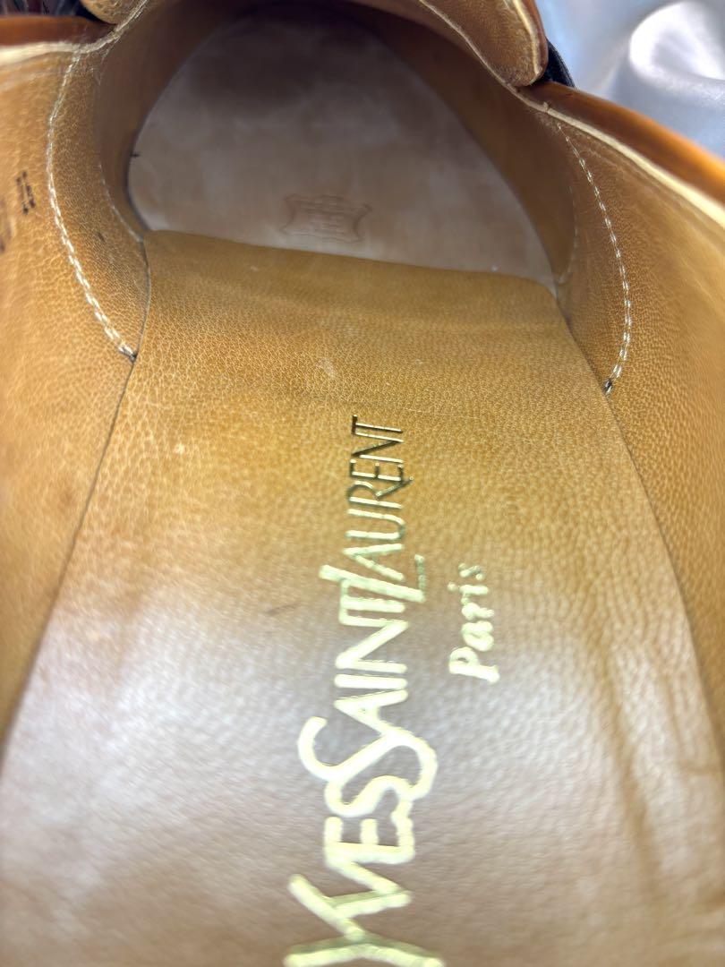 極美品　YVES SAINT LAURENT タッセルローファー　26茶色