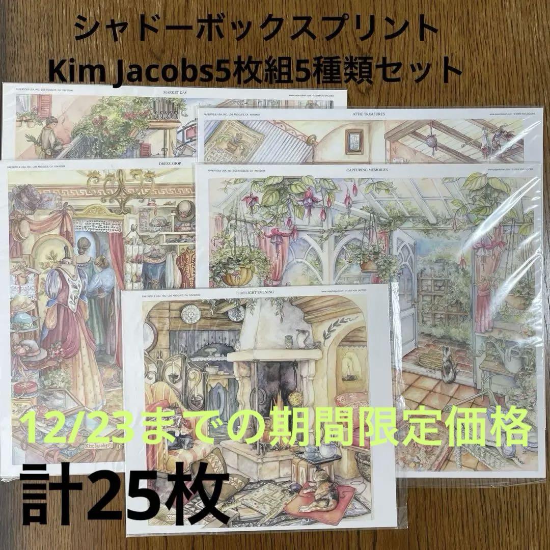 オンラインストア最安値 シャドーボックスKim Jacobsプリント5枚組5