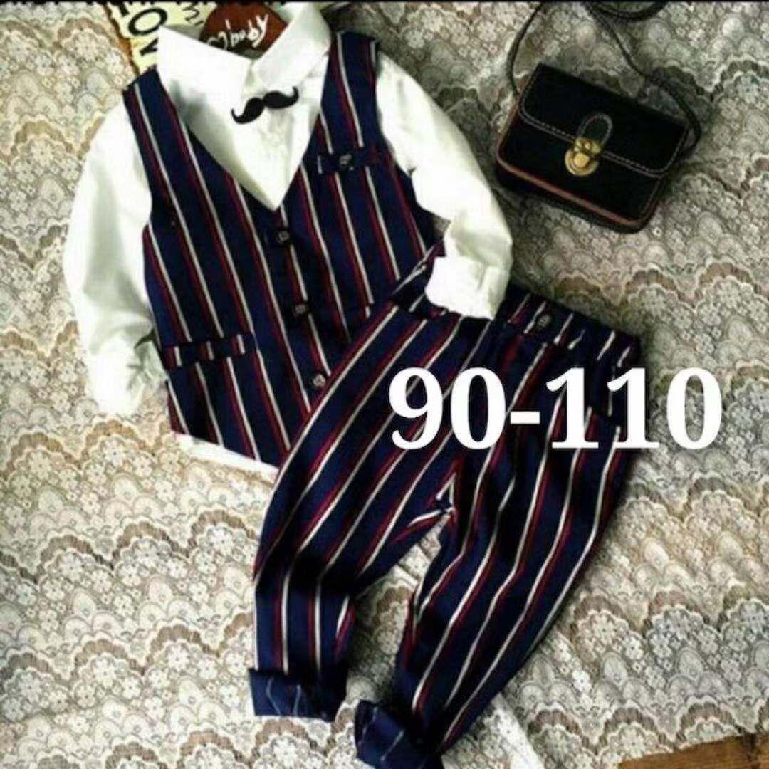 新品　フォーマルスーツ　髭つき３点セット