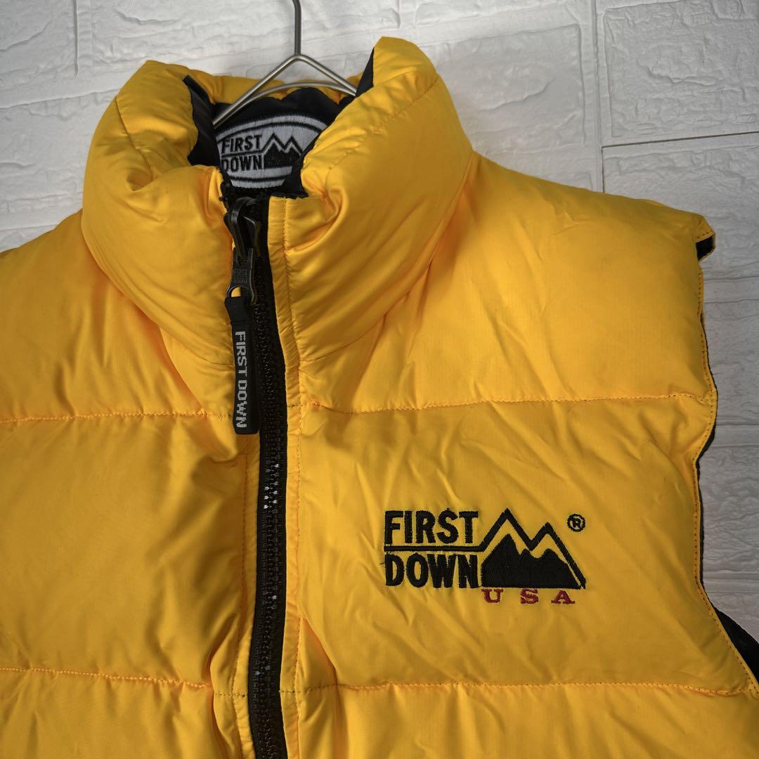 【極美品】 FIRST DOWN USA リバーシブル ダウンベスト L