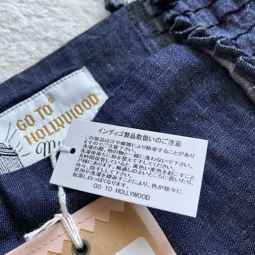 新品タグ GO TO HOLLYWOOD デニムオーバーオール インディゴ 01
