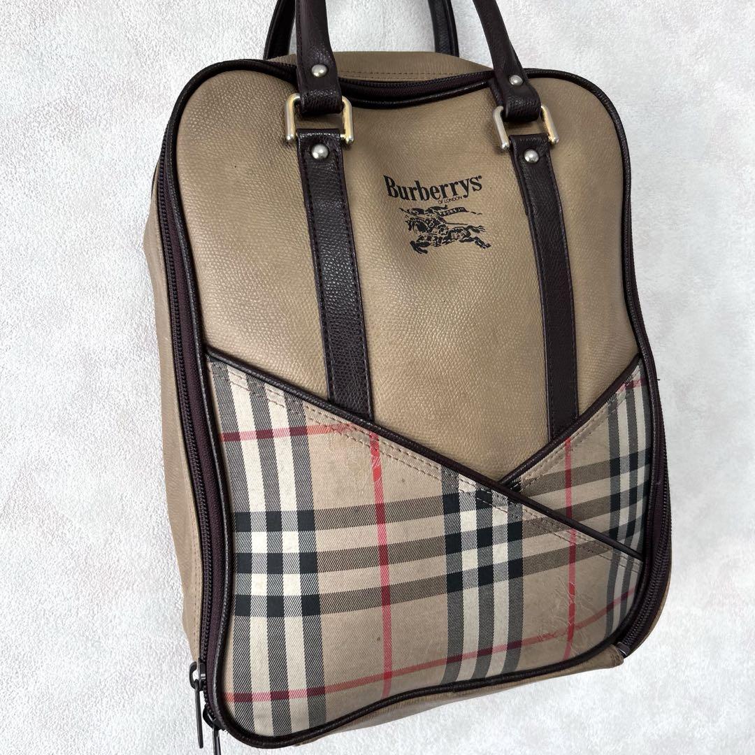 90s Burberrys ノバチェック柄　シャドーホースバッグ　バーバリー