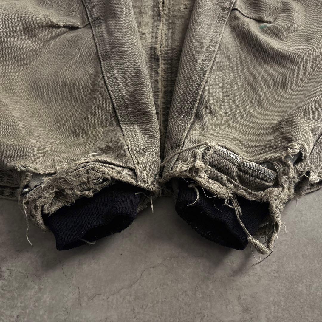 carhartt 【L】シエラジャケット ダック 裏ボア フェード 襤褸 カーキ carhartt 【L】シエラジャケット ダック 裏ボア フェード 襤褸 カーキ
