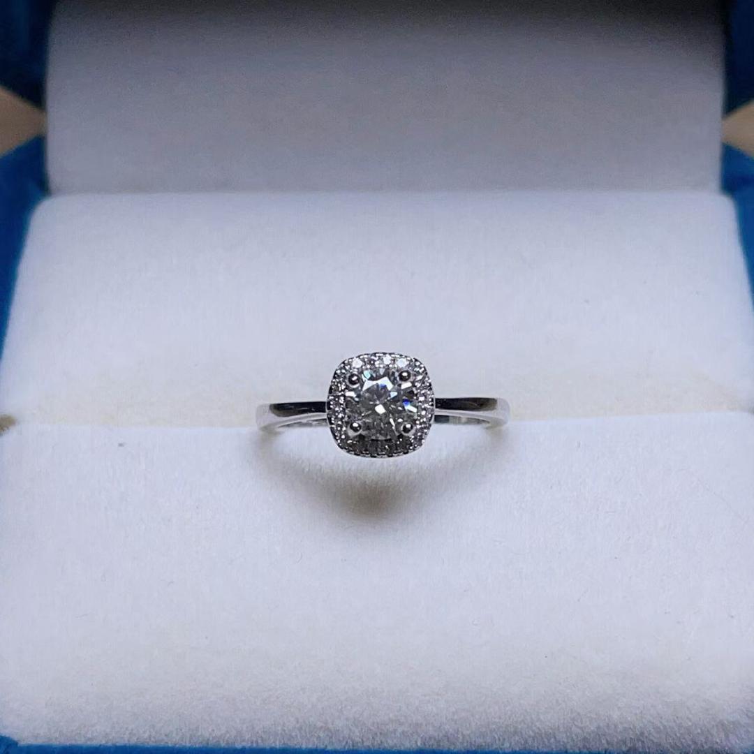 新品、未使用、18K ゴールド ダイヤモンド リング、サイズ 14