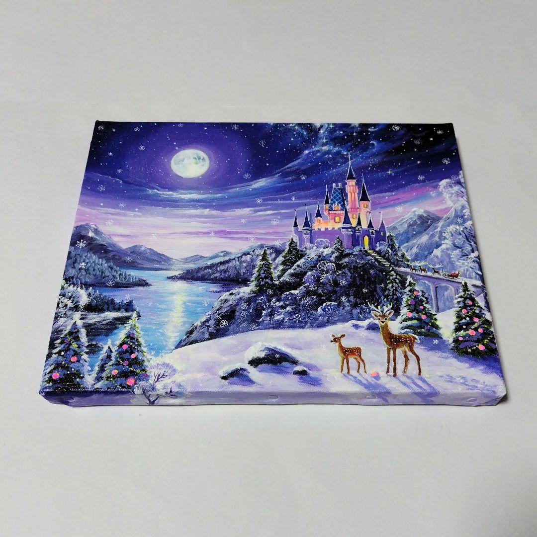 【Christmas⑥】アクリル画 F3 風景画 絵画
