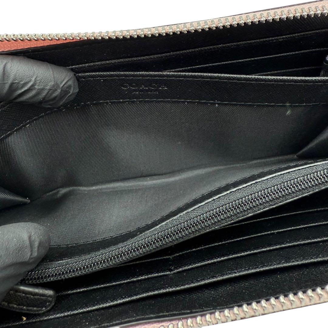 未使用品 COACH コーチ スヌーピー 長財布 ピンク ファスナー ディズニー