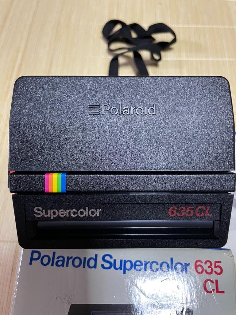 高品質】 ポラロイドカメラ スーパーカラー 635CL 黒 動作確認なし 箱