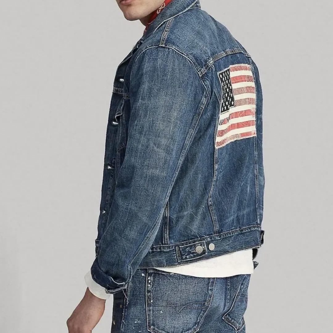 【希少】Polo Ralph Lauren デニムジャケット 星条旗