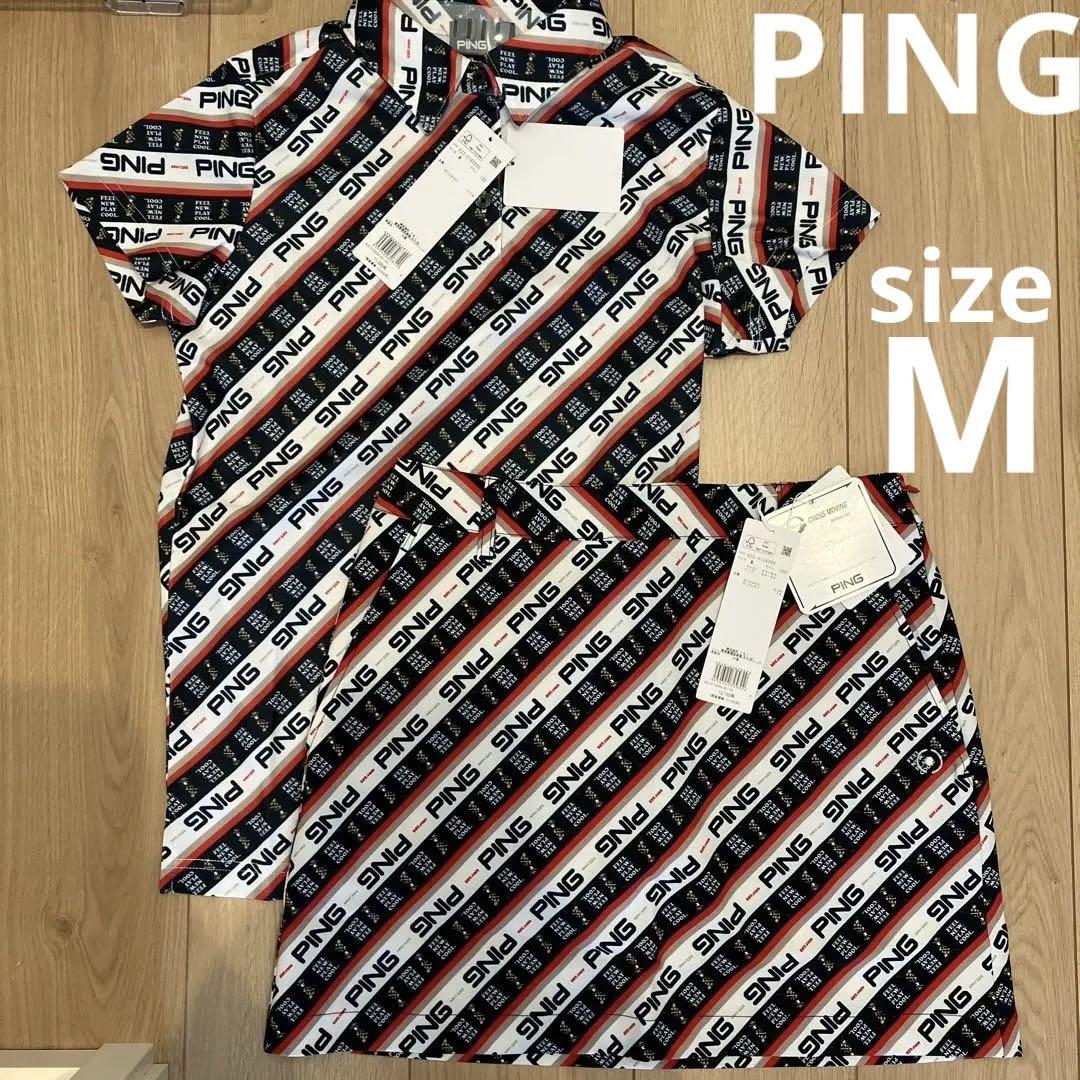 新品未使用品　Ping ピン ゴルフウェア セットアップ M ロゴ　春夏用レディースウェア
