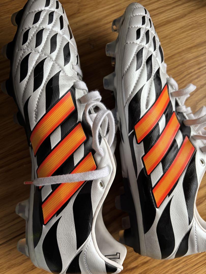 adidas サッカーシューズ ホワイト ブラック オレンジ 27cm