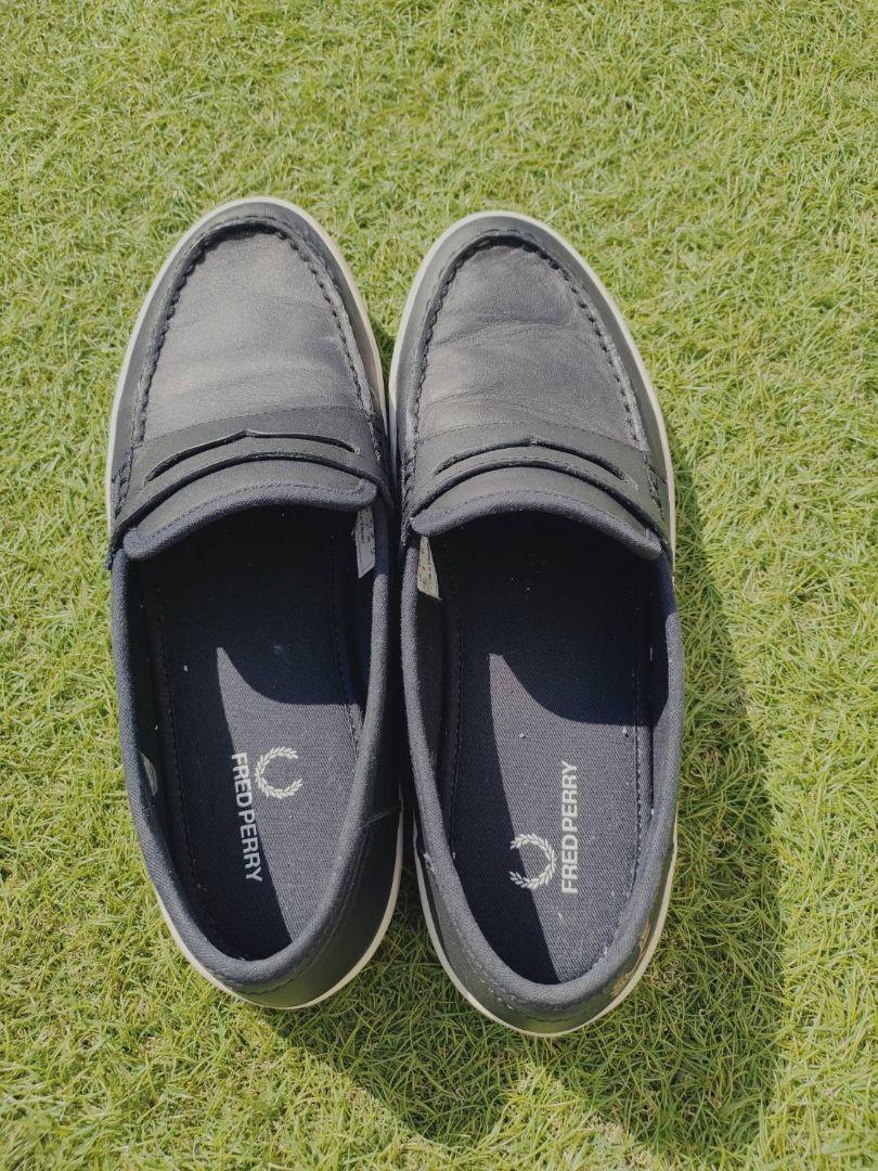 FRED PERRY レザースニーカー 黒 FRED PERRY フレッドペリー ベースラインレザー スニーカー
