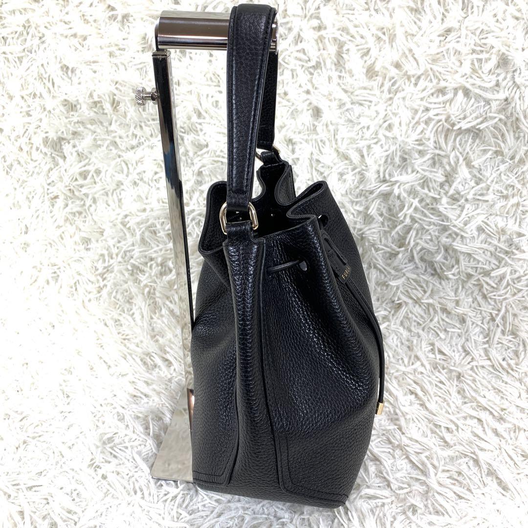 【極美品】フルラ アテナ ショルダーバッグ ハンドバッグ 2way 巾着 レザー FURLA - 極美品 フルラ アテナ 巾着 レザー ショルダーバッグ