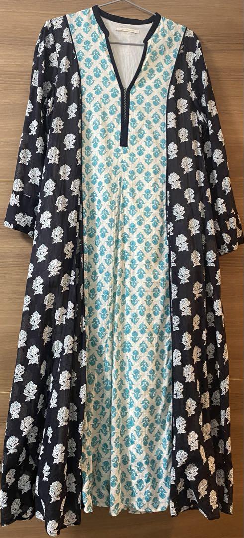 ヌキテパ　Lotus Combi Print Panel Dress S