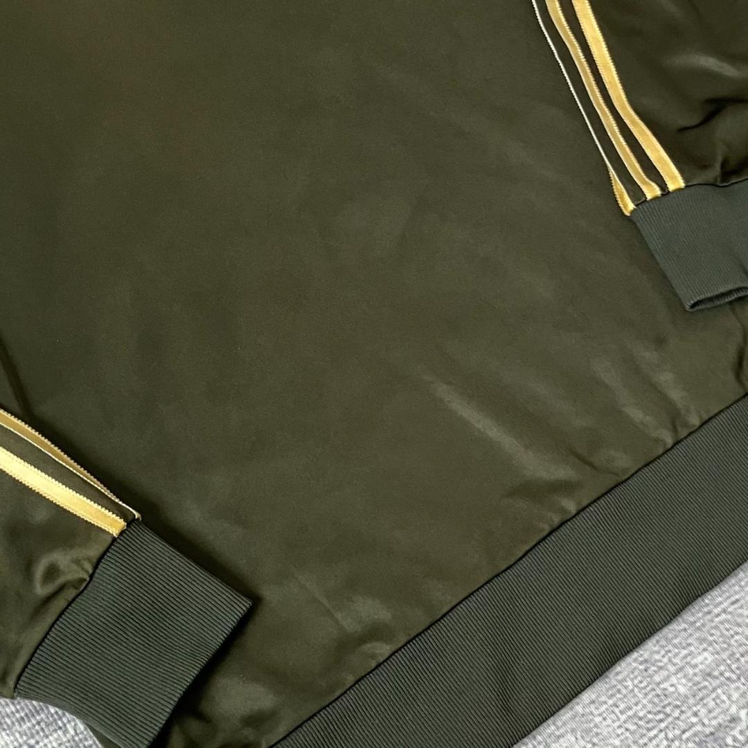 アディダス　adidas トラックジャケット 00s ラメ カーキ×ゴールド トラックジャケット アディダス adidas 00's L カーキ ジャージ