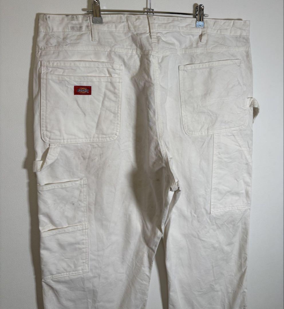 Dickies ディッキーズ　W42 ホワイト　極太　リアルペインターパンツ Dickies ディッキーズ W42 ホワイト 極太 リアルペインター