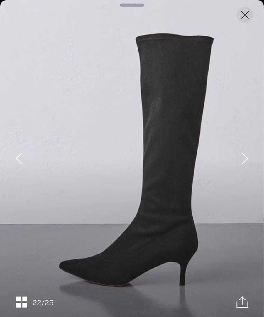 【早割引】UNITED ARROWS ポインテッド ロングブーツ 35 22cm