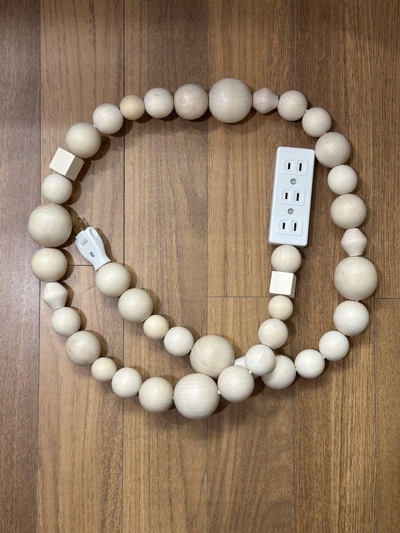 ウッド延長コードインテリア小物Cable jewelry multi plug
