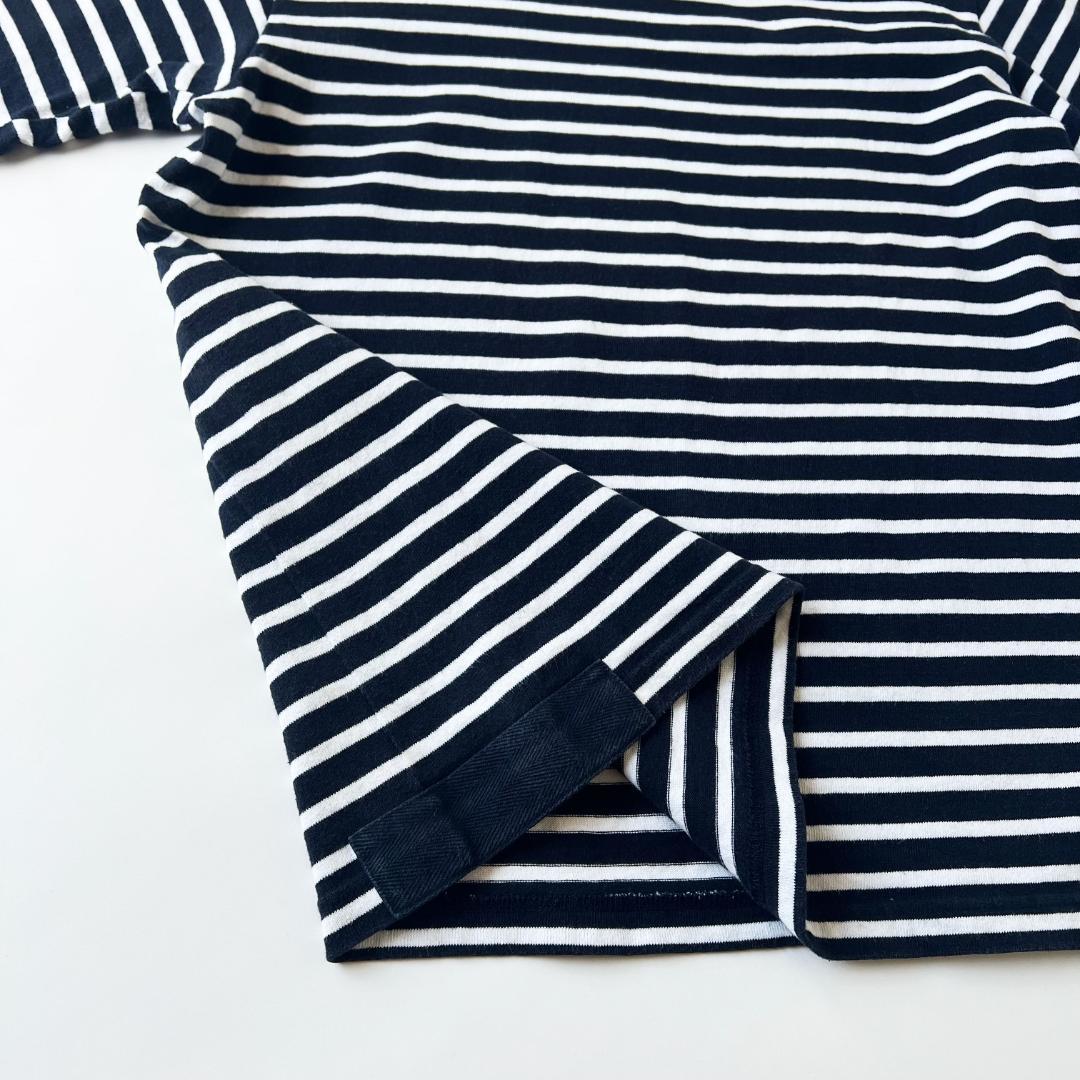 sacai レディース　ストライプTシャツ　サイズ3 Sacai サカイ ネイビー ホワイト ストライプ Tシャツ サイズ3