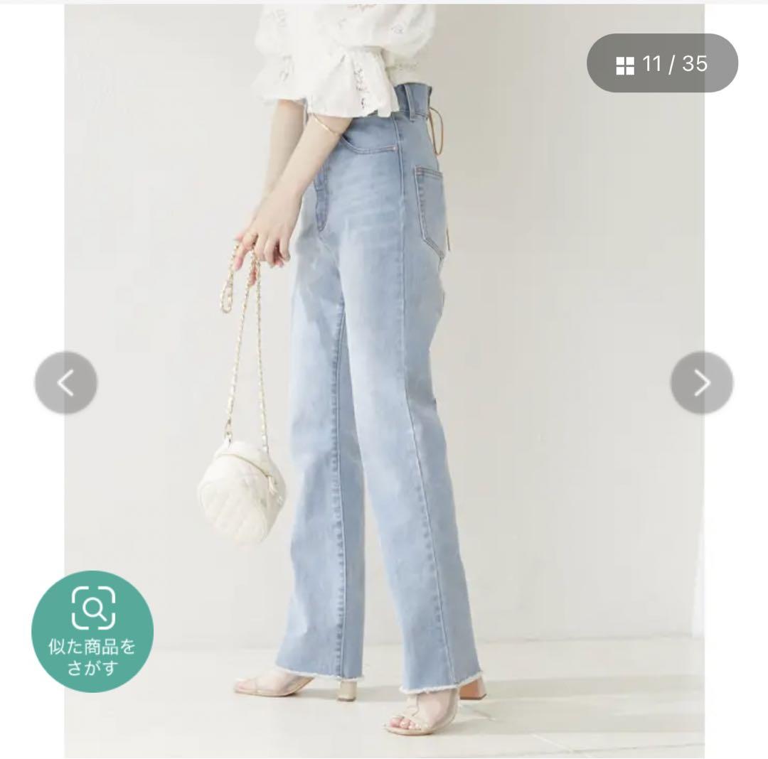 ライトブルーWレースデニム♡パフューム刺繍のちょこっとお出かけミニバッグ♡ 楽天 ライトブルーWレースデニム♡パフューム刺繍のちょこっと