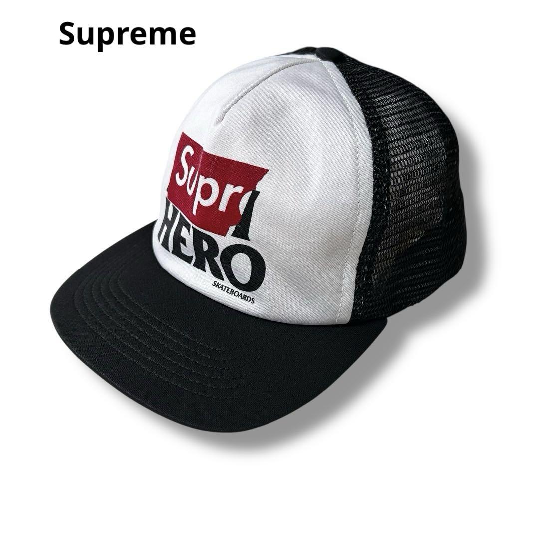 Supreme × ANTI HERO 14ss メッシュキャップ ブラック - メルカリ