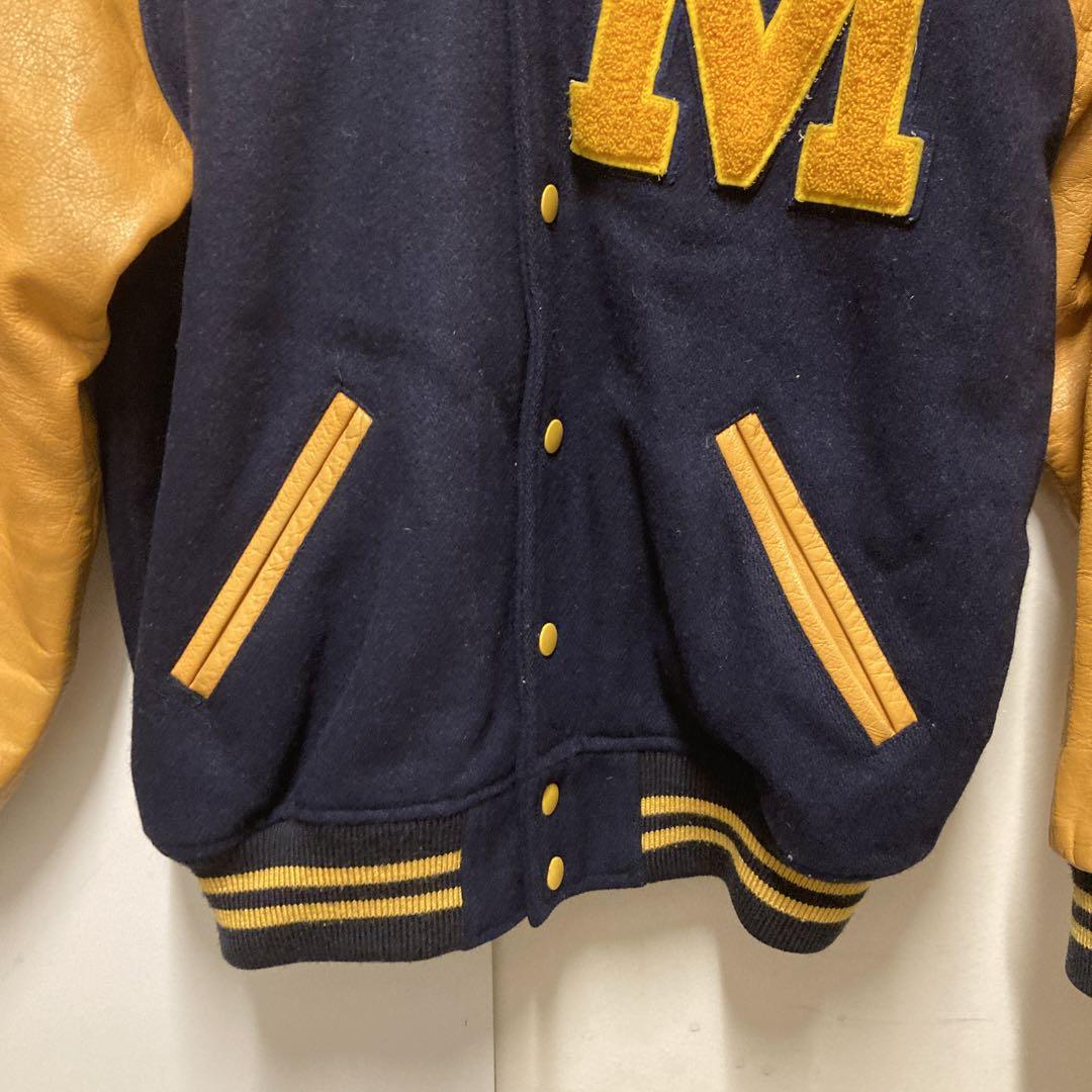 Champion チャンピオン ランタグ 復刻 袖レザー スタジャン