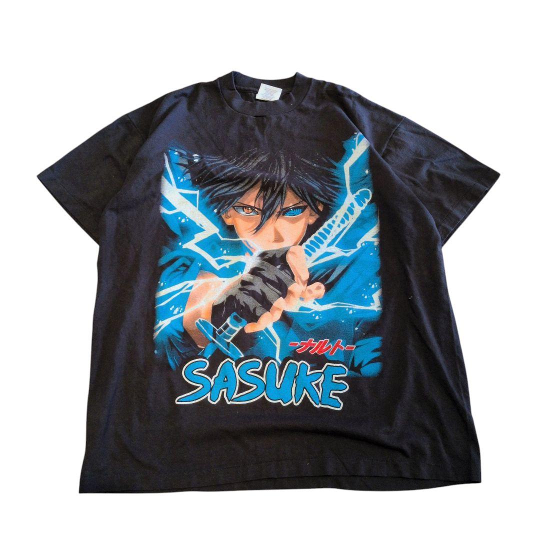 未使用　サスケ　両面プリント　Tシャツ　ナルト　ブラック　黒