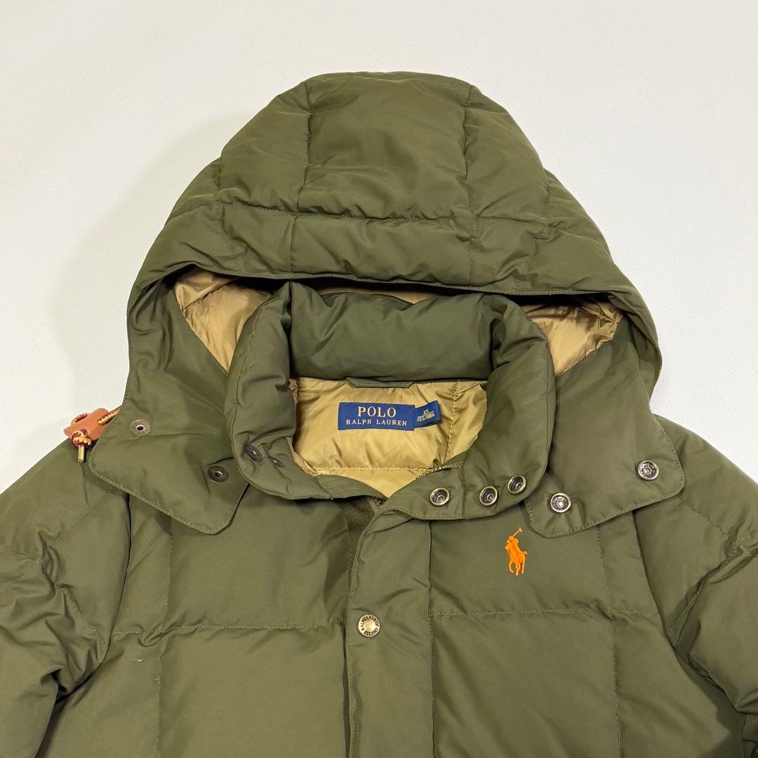 ポロラルフローレン ダウンジャケット アウター ポニー フード カーキ S ポロラルフローレン ダウンジャケット アウター ポニー フード カーキ S